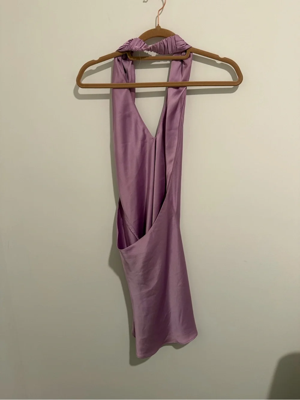 Show Me Your MuMu Lavender Satin Halter Chemise
